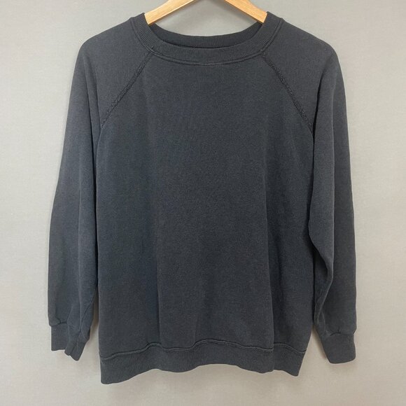 Vintage Patchwork Sweatshirt Black Size Large Quilt Patch One-Of-A-Kind Unique - Picture 13 of 13